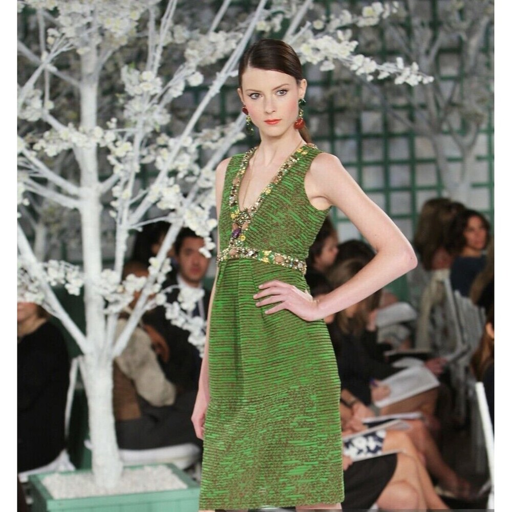 NWOT. RUNWAY. OSCAR DE LA RENTA Knee-Length Dress Sz 8